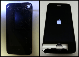 Badly Damages iPhone 4S Screen Replacement